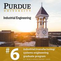 Graphic of Purdue IE No. 6 USNWR ranking