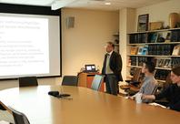 Photo of Dr. C. R. Liu delivering colloquium