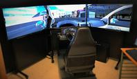 Photo of Pitts' lab driving simulator.