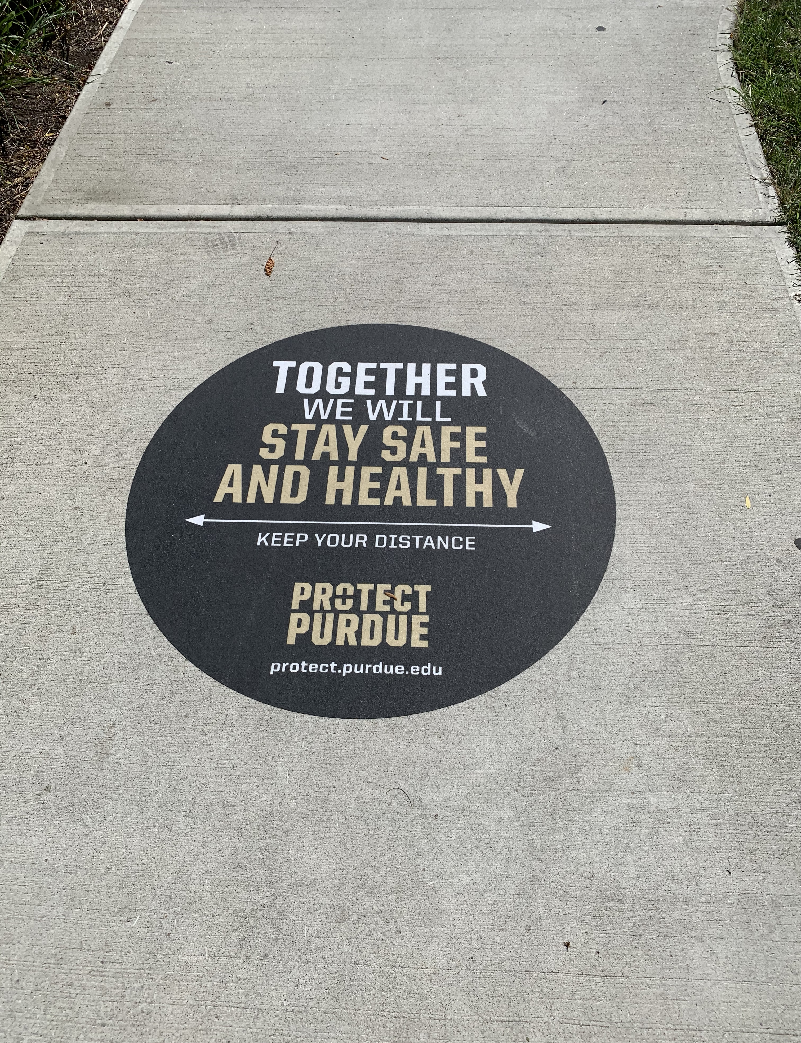 Sidewalk stickers #ProtectPurdue