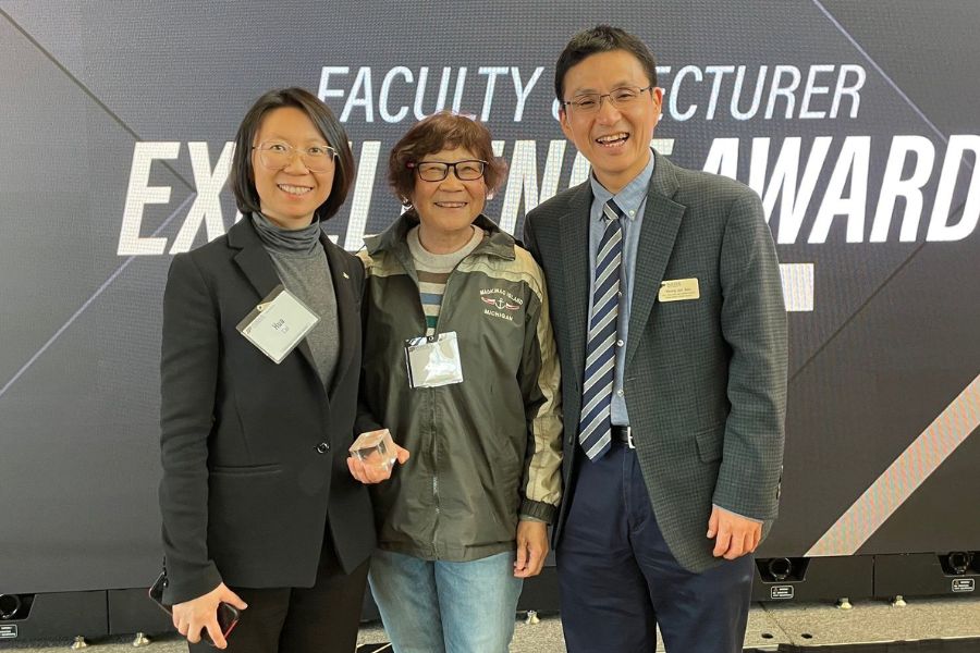 Hua Cai and others at the Faculty & Lecturer excellence awards