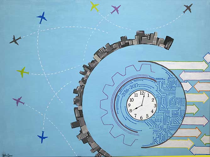 Painting 'IE: The Optimal Path' by Natalie Geraci