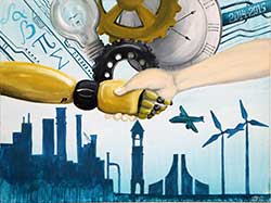 Painting 'Creation' by Askar Aubakirov & Maryam Bacchus