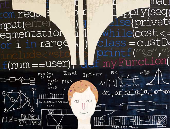 Painting 'Oops, I Did My Homework on a Canvas!' by Casey Stowers