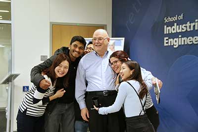 Photo of Wayne Ewbank & grad students