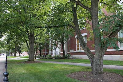 Photo of Grissom Hall in summer
