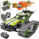 3 in 1 Remote Control Green Track Racer Building Set