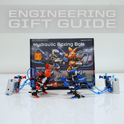 Thames & Kosmos' Hydraulic Boxing Bots help children learn how the internal mechanisms of the toys operate, as well as how hydraulics are used.