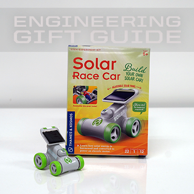 Thames & Kosmos' Solar Race Car helps kids learn about alternative energy sources.