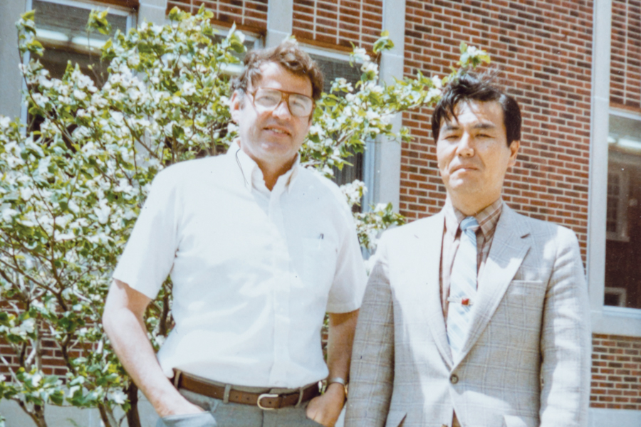David DeWitt with Professor Norio Arai of the Malaysia-Japan International Institute of Technology.