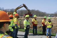 Team viewing current construction on I-69 Section 5