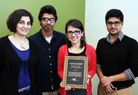 Dr. Nateghi and grad students who nominated her