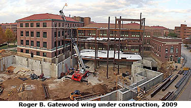 Roger B. Gatewood wing under construction 2009