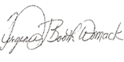 Signature of Virginia Booth Womack