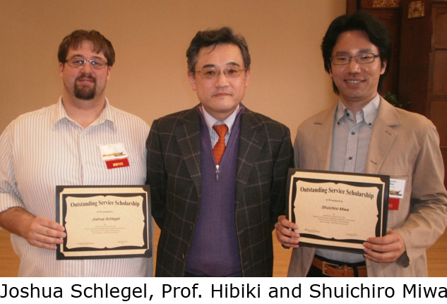 Joshua Schlegel, Prof. Hibiki and Shuichiro Miwa