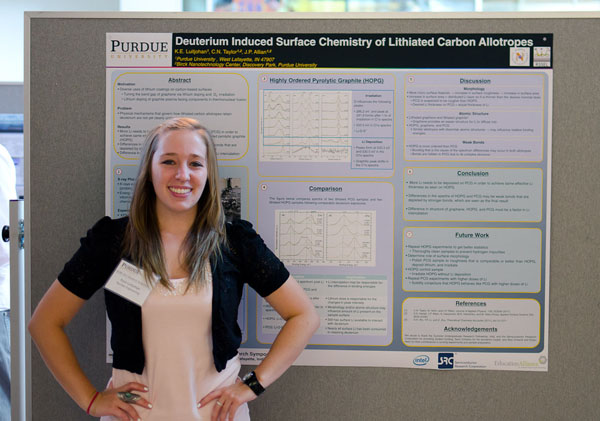 Kara Luitjohan Nuclear Engineering Student with Poster