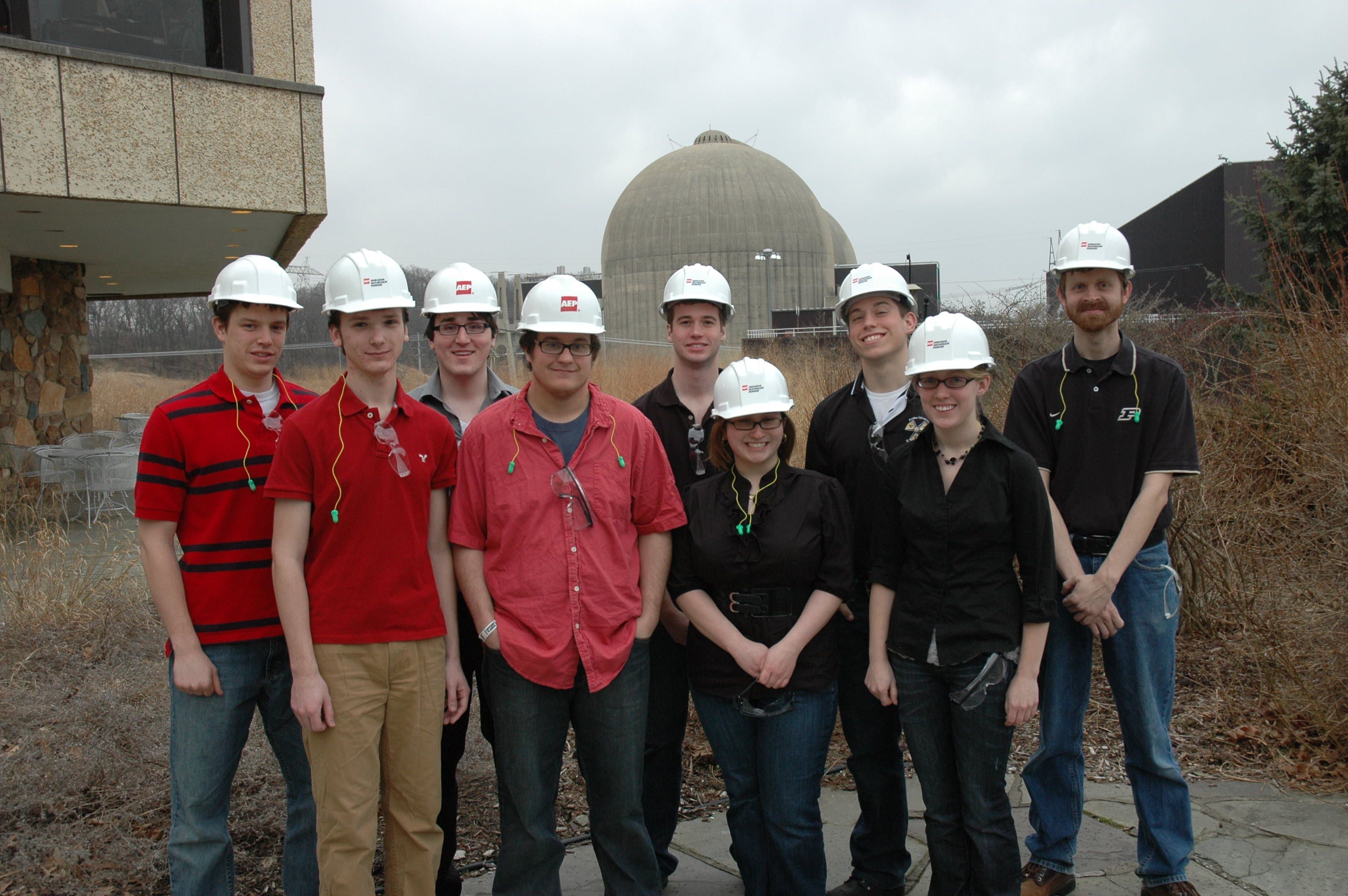 Purdue's American Nuclear Society Student Section at the DC Cook Nuclear Plant in Bridgman, Michigan.