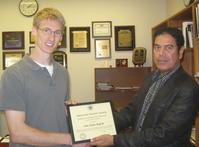 John Boguski and Ahmed Hassanein holding the ANS Certificate