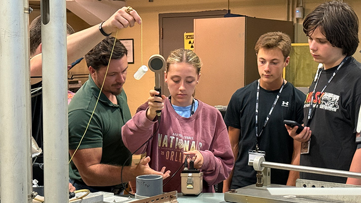 high school students participating in the Atoms at Work program