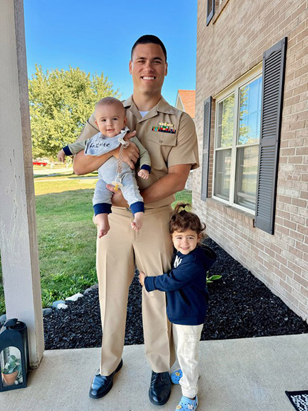 Lt. Santino Alteri with his kids