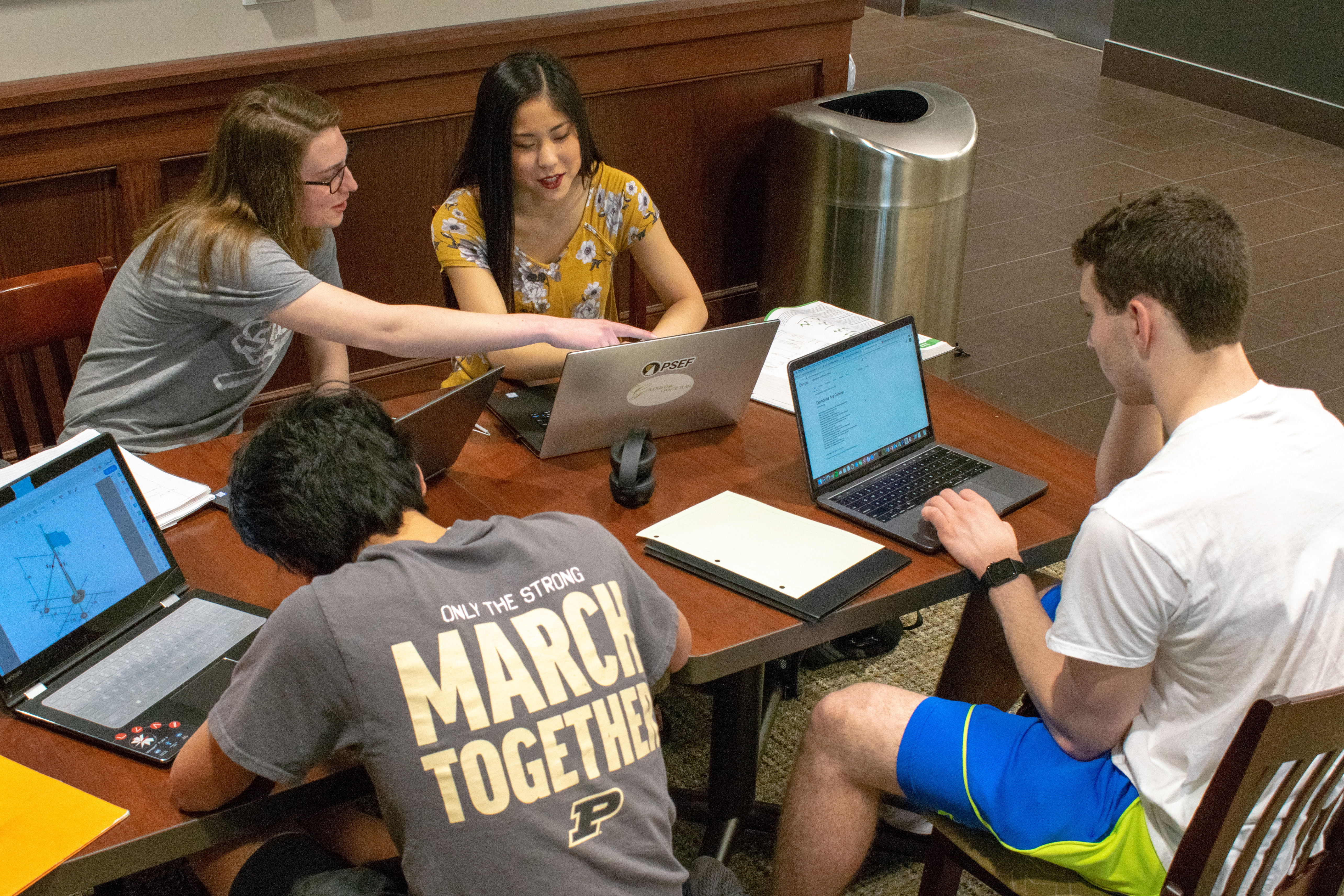Allison and Rylee studying
