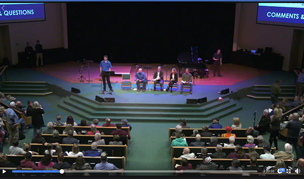 Screen capture image of the March 26, 2019 Public Community Meeting in Paradise, California about the Paradise Irrigation District Drinking Water System