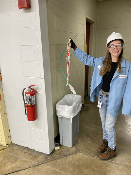 Sam Howell on site at Eastmans Kingsport, TN facility