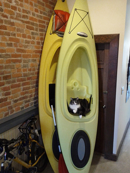 Cat Imani in a kayak