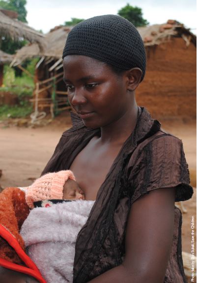 Photo of African mother & Kangaroo Mother Care
