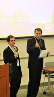 Bruno Moras receiving the award for the best presentation