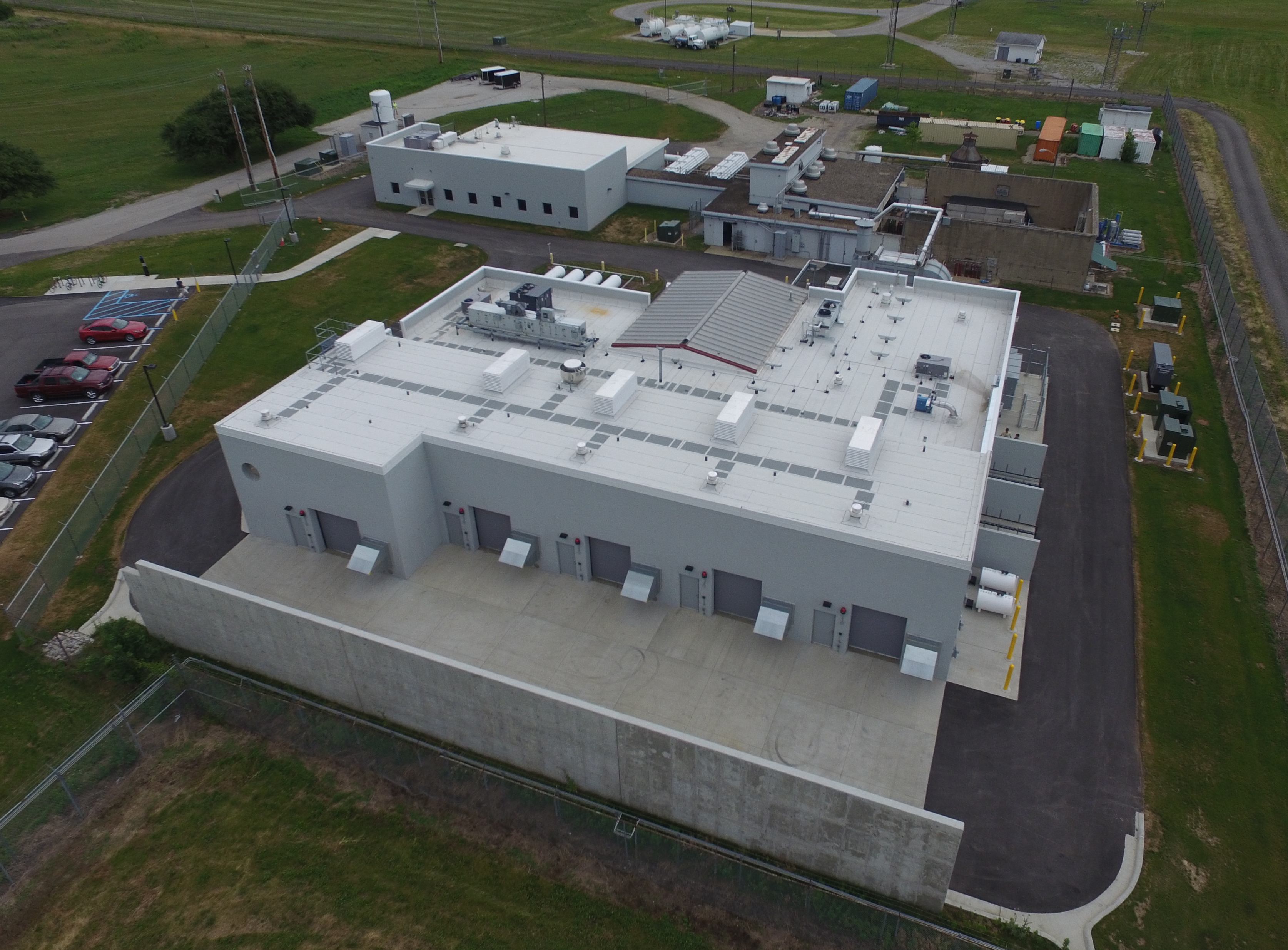 Aerial photograph of the Zucrow High Pressure Laboratory.