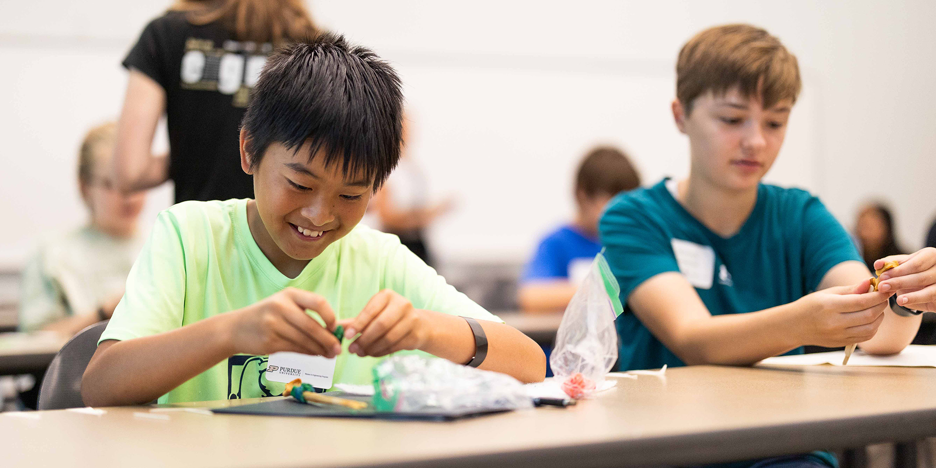 Students sitting at a table