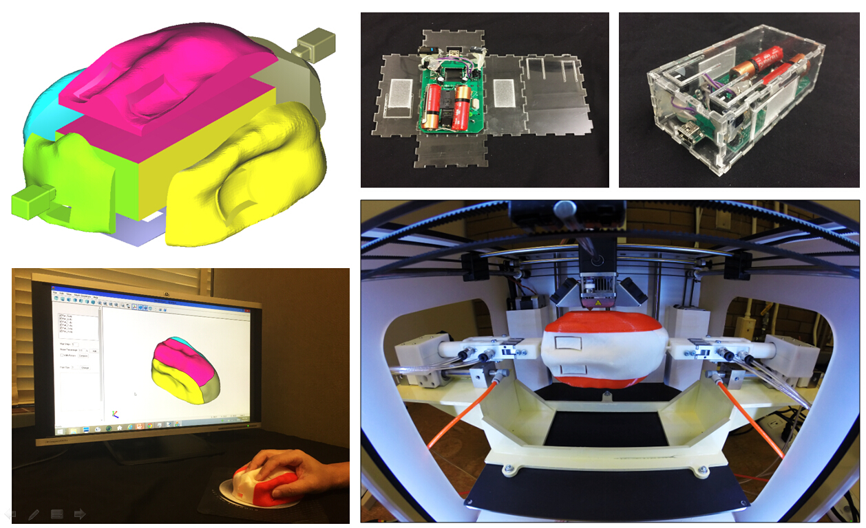 RevoMaker: Enabling Multi-directional and Functionally-embedded 3D Printing using a Rotational Cuboidal Platform