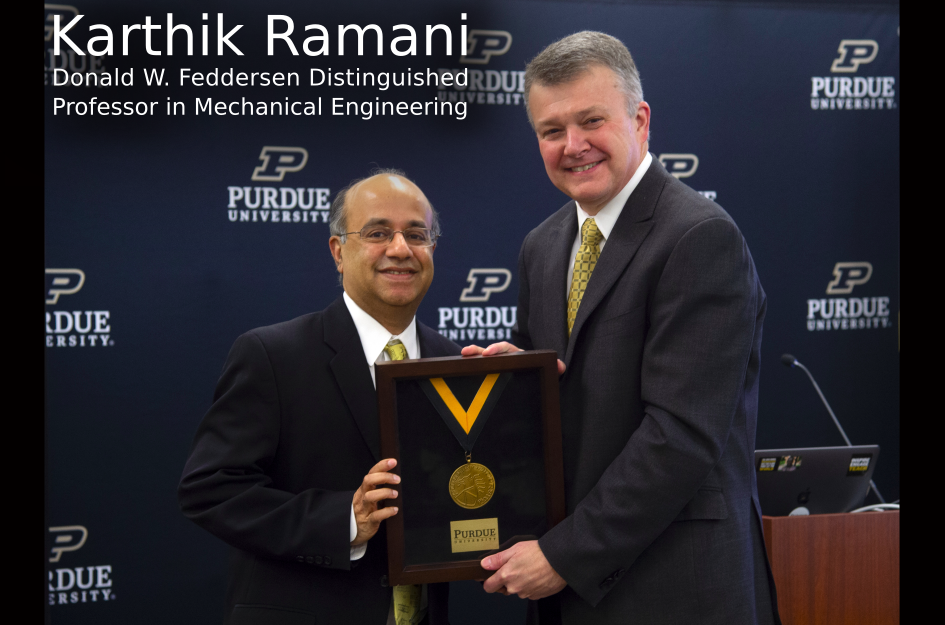 Professor Karthik Ramani Ratified as Donald W. Feddersen Distinguished Professor