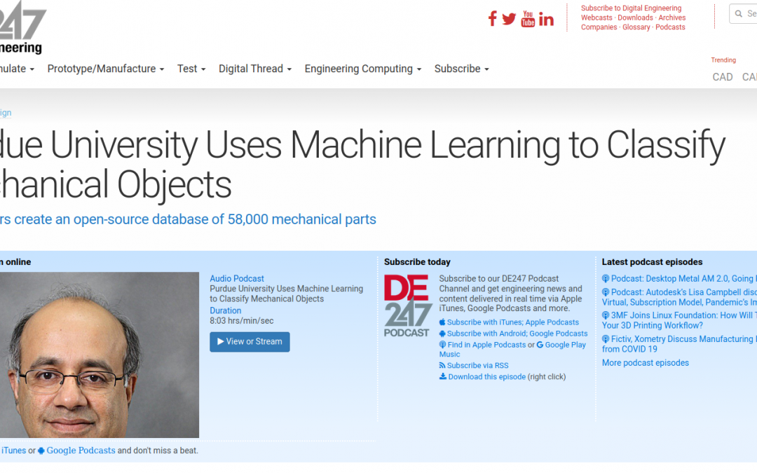 Digital Engineering 24/7 : Purdue University Uses Machine Learning to Classify Mechanical Objects