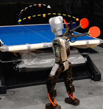 PACE: Physics Augmentation for Coordinated End-to-end Reinforcement Learning toward Versatile Humanoid Table Tennis