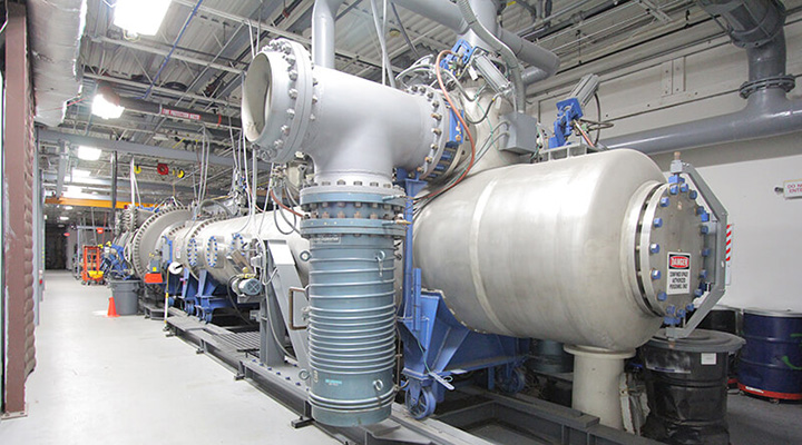 Purdue's HYPULSE shock tunnel in its previous installation at Northrop Grumman