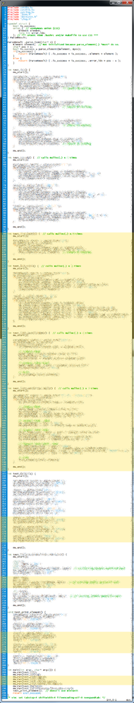 test code screenshot redacted