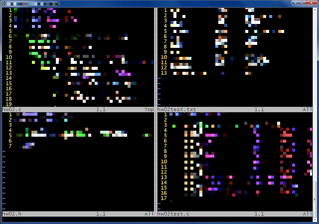 vim with splits