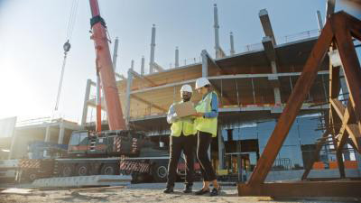 civil engineers on site