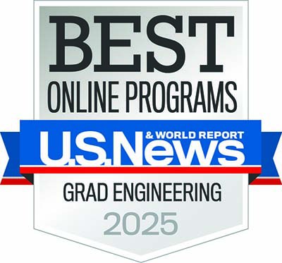 Image of Best Online Programs in Grad Engineering seal from U.S. News and World Report.