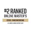 Ranked #2 Online Master's in Civil Engineering