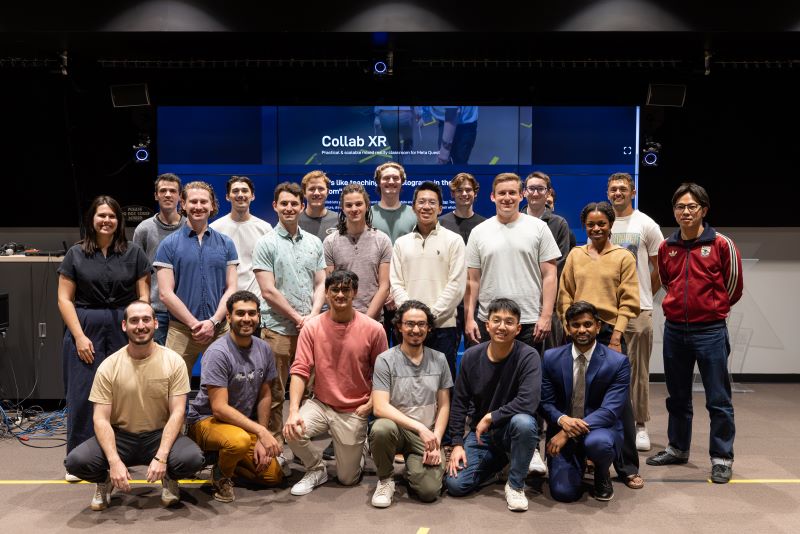 Prof. Howell's research group at the Envision Center. Top Row: Antony Fleming, Cody Waldecker, Lorin Nugent, Zach Stewart, Dale Williams, Tyler Hook, Josiah Badiali, J.P. Almanza-Soto. Second Row: Mo Brockman, Landon Abboud, Liam Fahey, Jonathan Richmond, Robert Lee, Drew Langford, Nadia Numa, Taka Shihara. Front Row: Ricardo Gomez, Noah Sadaka, Jay Singh, Mitch Dominguez, Beom Park, Rohith Sanaga.