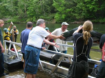 Rescuing a dugout canoe