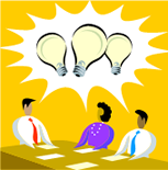 creating ideas in meeting