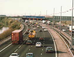 moderate flow on freeway