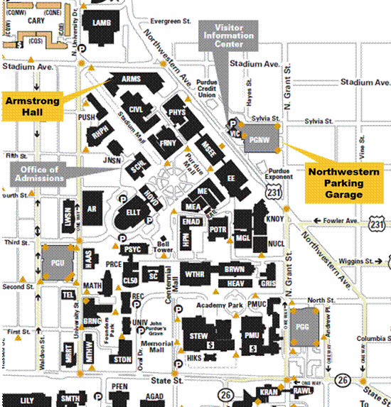 Purdue Map Buildings - Dusty Shirlene