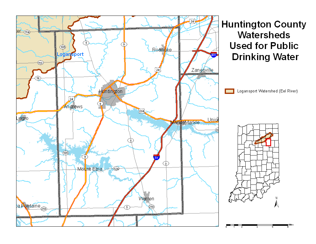 Huntington County map