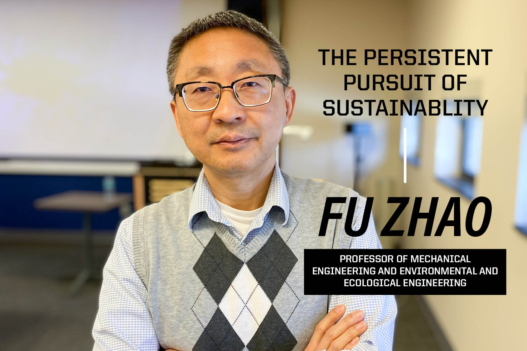 Professor Fu Zhao featured by Purdue